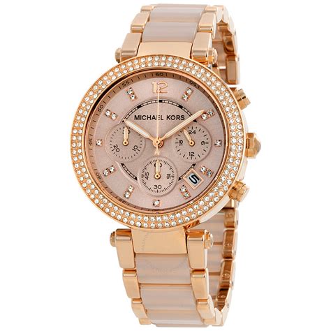 michael kors rose gold and silver watch women& 39|michael kors watch mk5896.